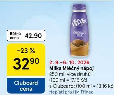 Milka Mléčný nápoj, 250 ml, více druhů 