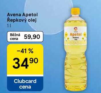 Avena Apetol Řepkový olej, 1 l