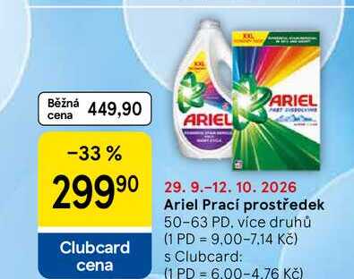 Ariel Prací prostředek, 50-63 PD Tesco
