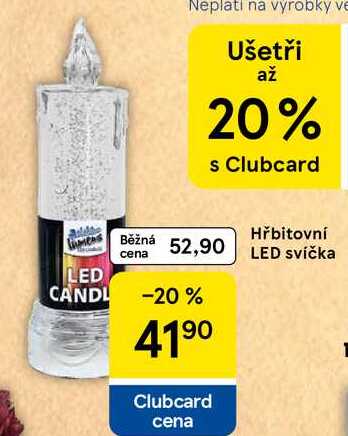Hřbitovní LED svíčka Tesco