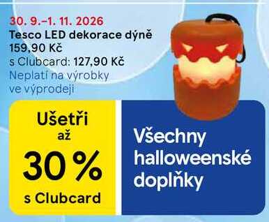 Tesco LED dekorace dýně Tesco