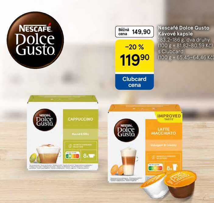 Nescafé Dolce Gusto Kávové kapsle, 183,2-186 g, dva druhy
