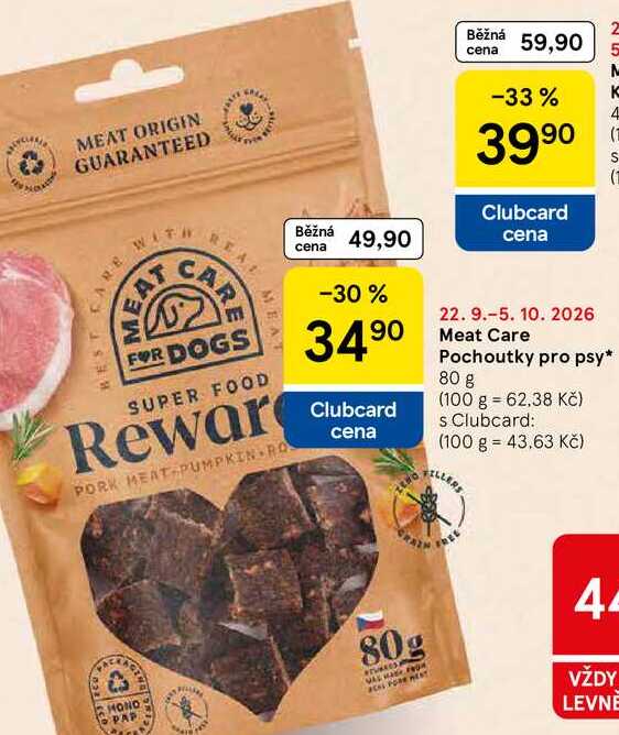 Meat Care Pochoutky pro psy, 80 g