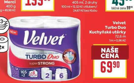 Velvet Turbo Duo Kuchyňské utěrky 72,6 m