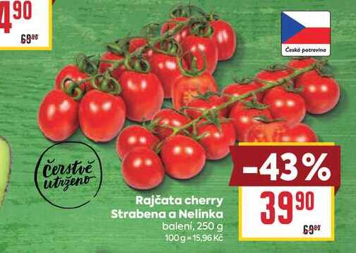 Rajčata cherry Strabena a Nelinka balení, 250 g 