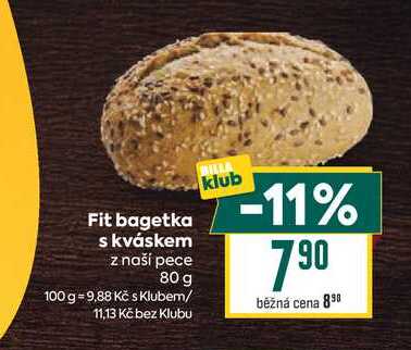 Fit bagetka s kváskem z naší pece 80 g