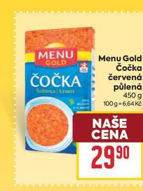 Menu Gold Čočka červená půlená 450 g 