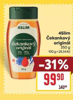 4Slim Čekankový čekankový originál 71% originál 350 g