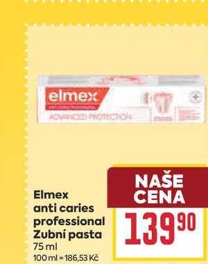 Elmex anti caries profesional Zubní pasta 75 ml BILLA