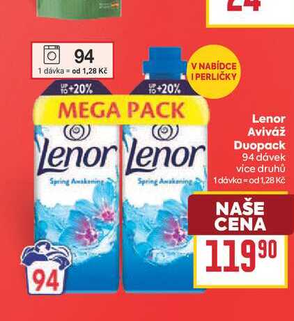 Lenor Aviváž Duopack 94 dávek 