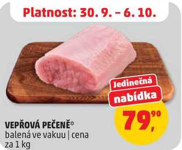 VEPŘOVÁ PEČENĚ balená, 1 kg