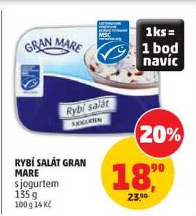 RYBÍ SALÁT GRAN MARE s jogurtem, 135 g