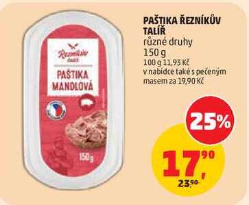 PAŠTIKA ŘEZNÍKŮV TALÍŘ různé druhy, 150 g
