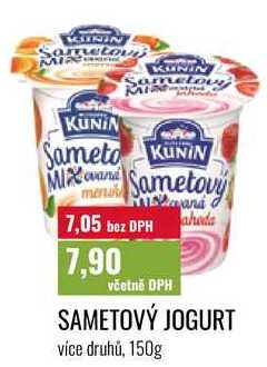 SAMETOVÝ JOGURT více druhů, 150g