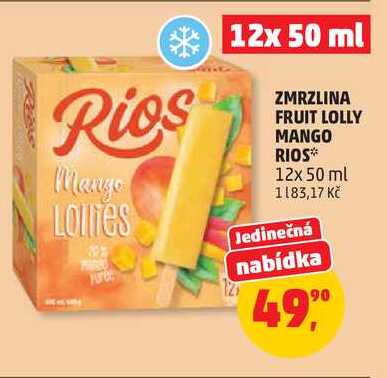 ZMRZLINA FRUIT LOLLY MANGO RIOS, 12x 50 ml