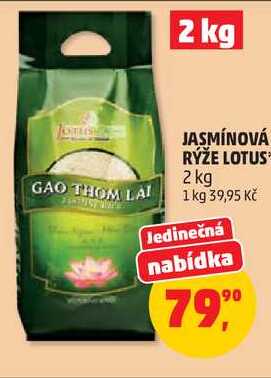 JASMÍNOVÁ RÝŽE LOTUS, 2 kg