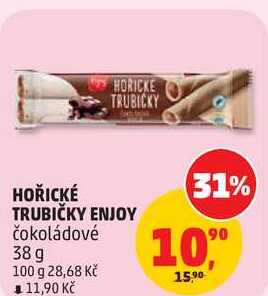 HOŘICKÉ TRUBIČKY ENJOY čokoládové, 38 g