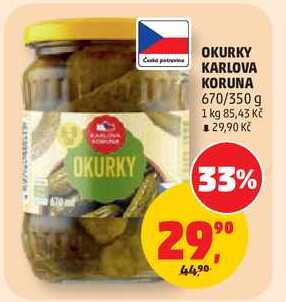 OKURKY KARLOVA KORUNA, 670/350 g 