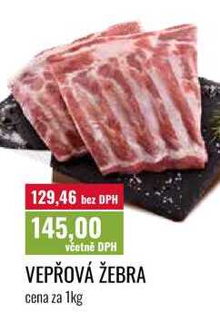 VEPŘOVÁ ŽEBRA cena za 1kg 
