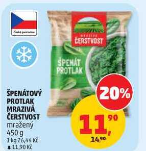 ŠPENÁTOVÝ PROTLAK MRAZIVÁ ČERSTVOST mražený, 450 g