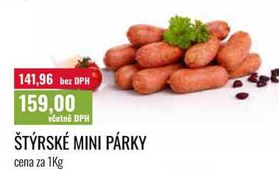 ŠTÝRSKÉ MINI PÁRKY cena za 1Kg
