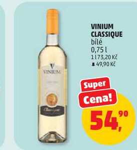 VINIUM CLASSIQUE bílé, 0,75 l