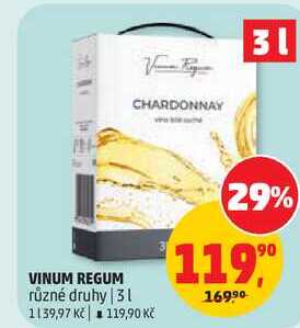 VINUM REGUM různé druhy, 3 l