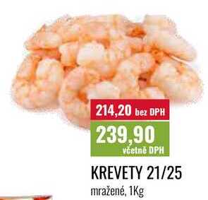 KREVETY 21/25 mražené, 1Kg