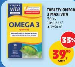 TABLETY OMEGA 3 MAXI VITA, 30 ks Penny Market