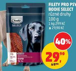 FILETY PRO PSY BODIE SELECT různé druhy, 100 g