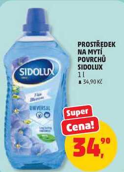 PROSTŘEDEK NA MYTÍ POVRCHŮ SIDOLUX, 1 l 