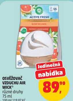 OSVĚŽOVAČ VZDUCHU AIR WICK různé druhy, 75 ml Penny Market