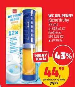 WC GEL PENNY různé druhy, 75 ml Penny Market
