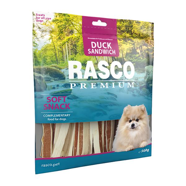 Rasco Premium Pochoutka kachna s treskou, sendvič pro psy