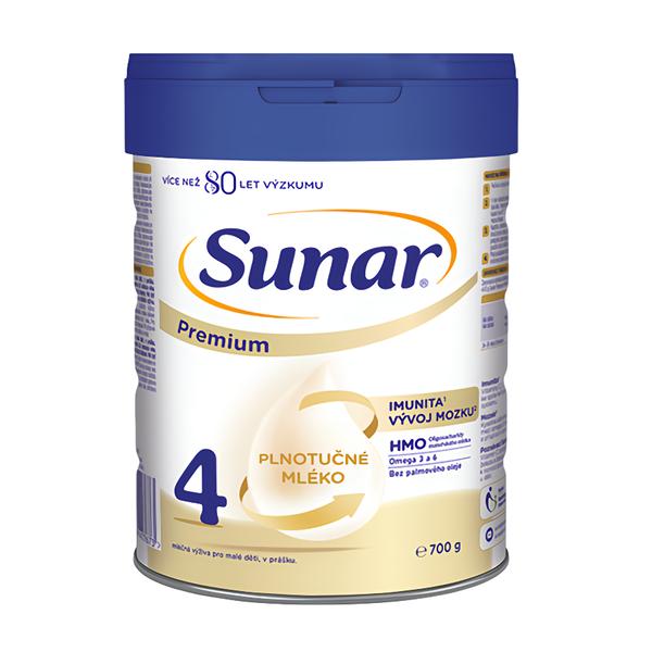 Sunar Premium 4 HMO, mléčná výživa pro malé děti od uk. 24. měsíce