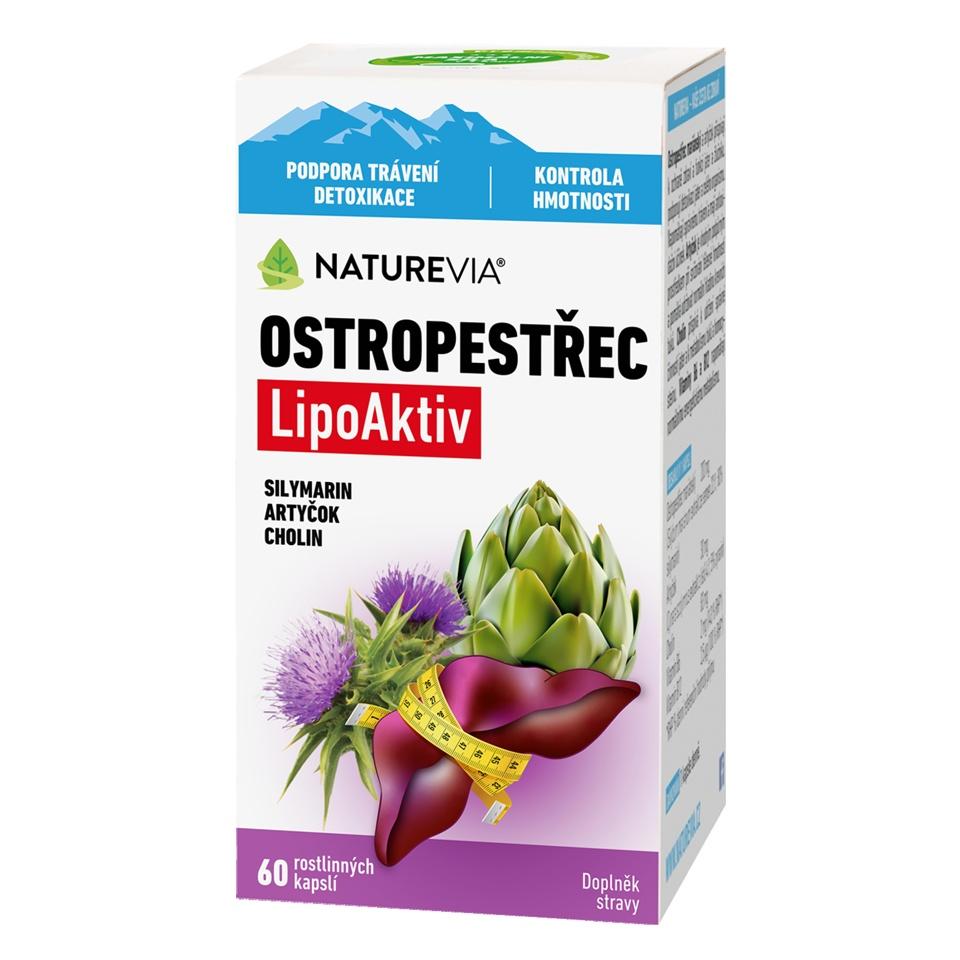 NatureVia Ostropestřec LipoAktiv 60 kapslí
