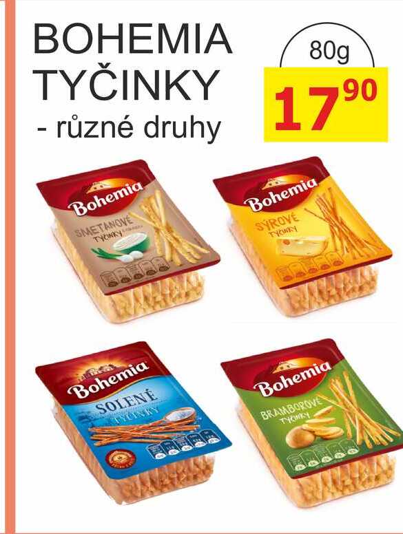 BOHEMIA TYČINKY 80g
