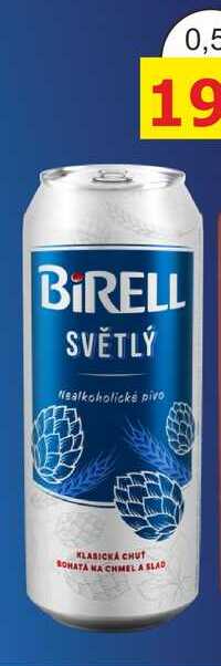 Radegast Birell světlý, nealkoholické pivo (plechovka) 0,5l 0.5l