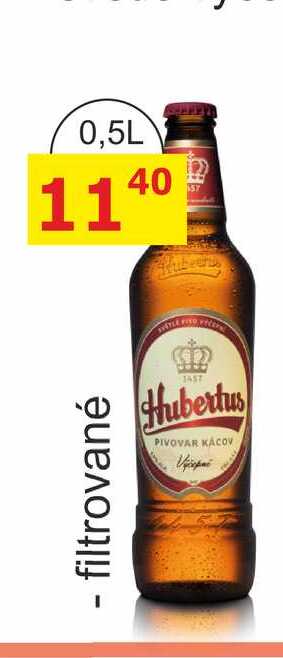 Pivovar Kácov Hubertus Světlé výčepní pivo 0,5l