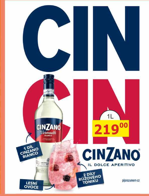 Cinzano, vybrané druhy 1L