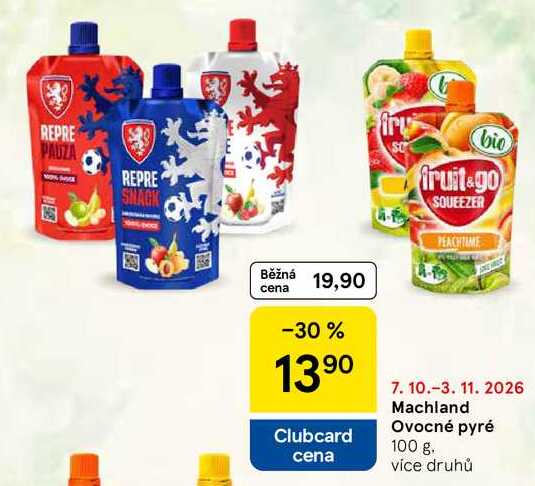 Machland Ovocné pyré, 100 g Tesco