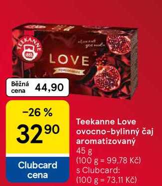 Teekanne Love ovocno-bylinný čaj aromatizovaný, 45 g