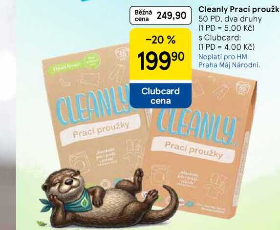 Cleanly Prací proužky, 50 PD, dva druhy 