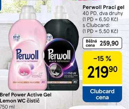Perwoll Prací gel, 40 PD, dva druhy Tesco