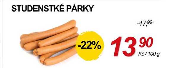 Studentské párky, 100 g