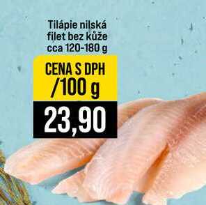 Tilápie nilská filet bez kůže cca 120-180 g 100g