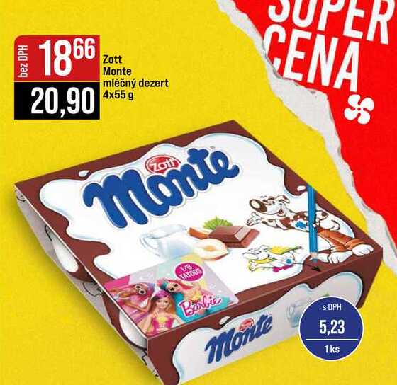 Zott Monte mléčný dezert 4x55 g