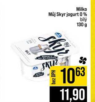 Milko Můj Skyr jogurt 0% bílý 130 g