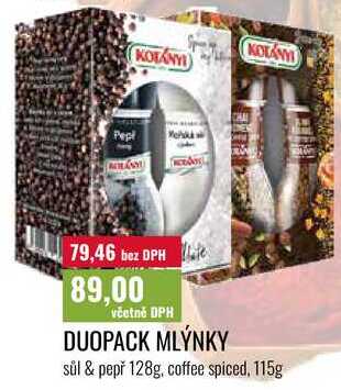 DUOPACK MLÝNK,Y sůl & pepř 128g, 115g 