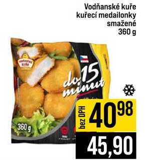 Vodňanské kuře kuřecí medailonky smažené 360 g